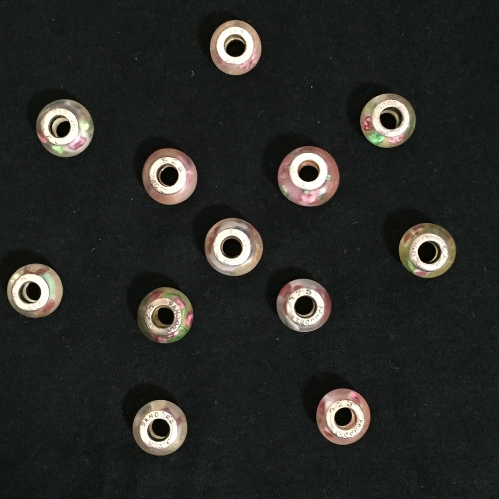 Pandora Floral Bead Lot